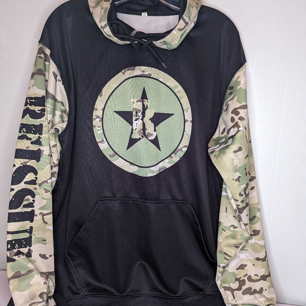 Mens Hoodie XL Camo Military Star Reissue 2 #werefine Army Marines Navy AirForce